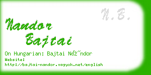 nandor bajtai business card
